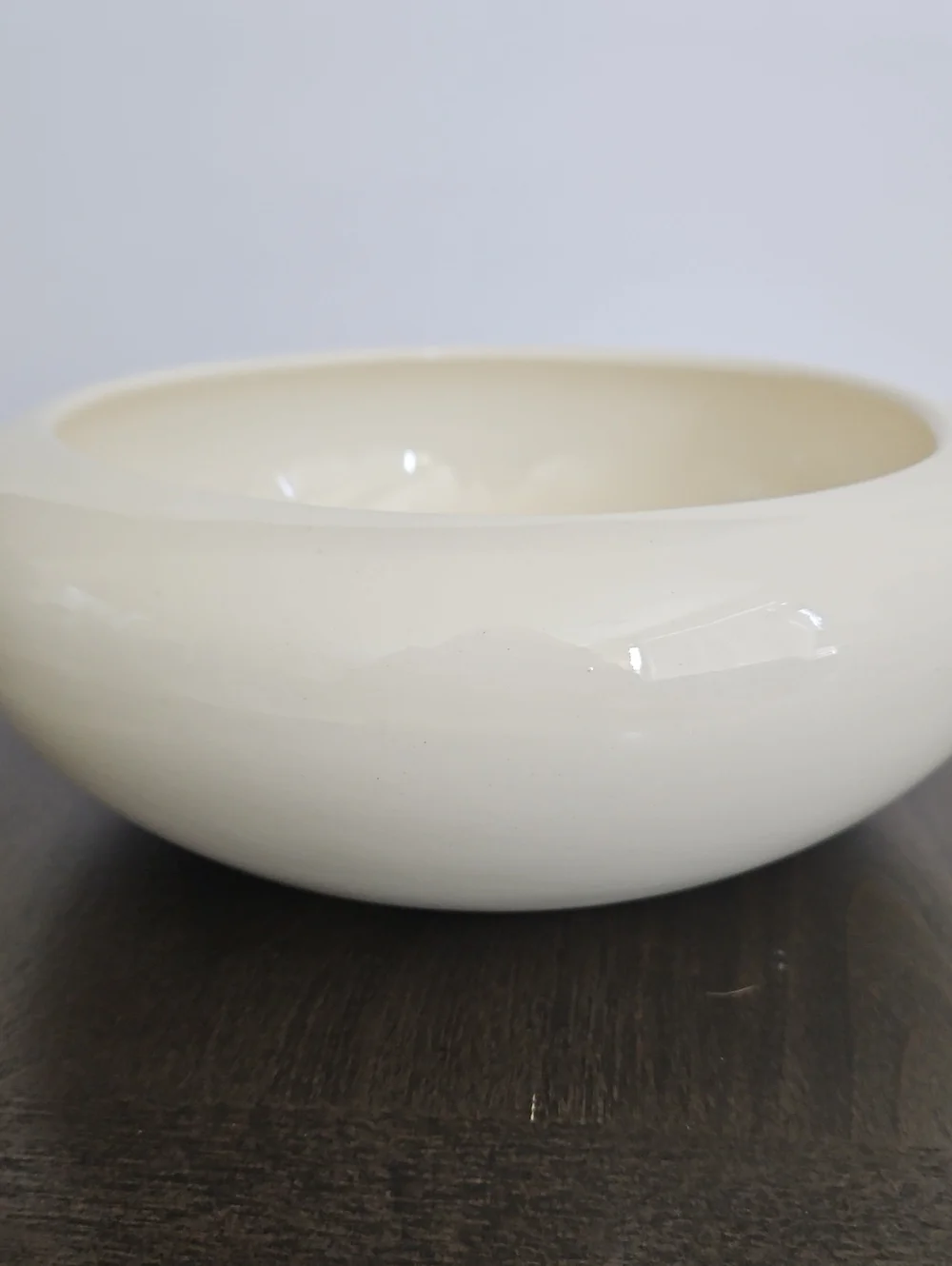 Cream Ceramic Round Decorative Bowl